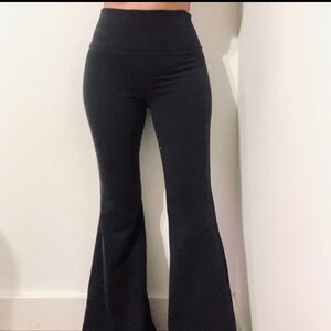 Aerie offline OG foldover super flare high rise in washed black NWT